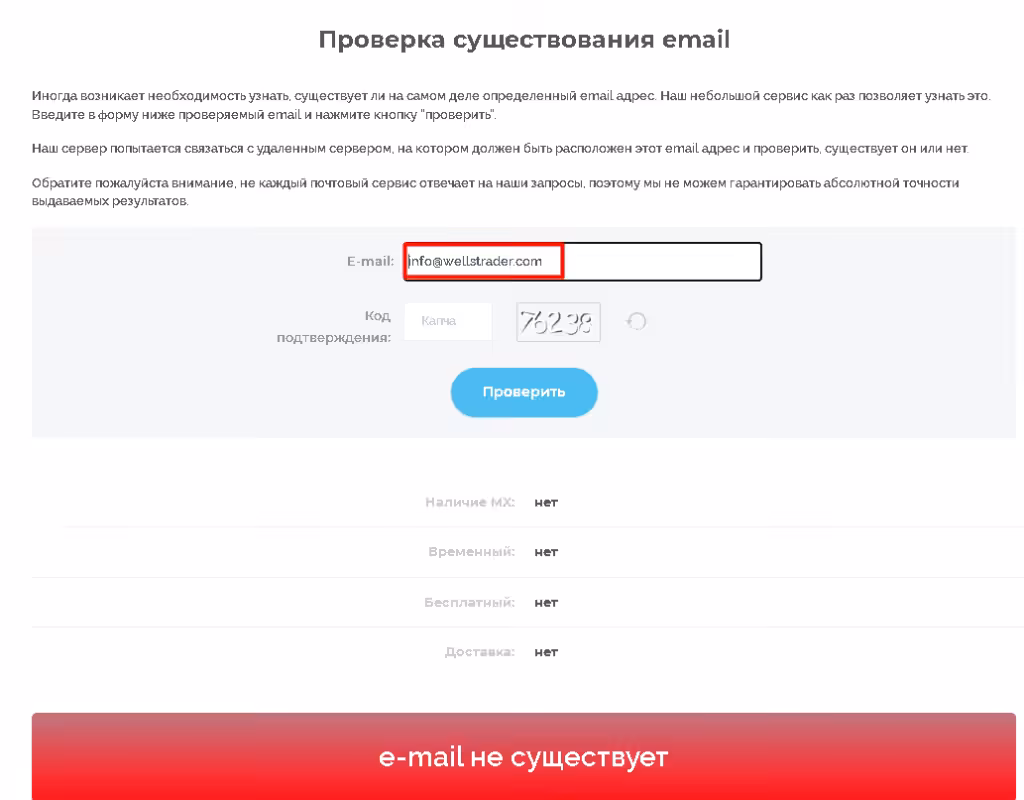 WellsTrader почта