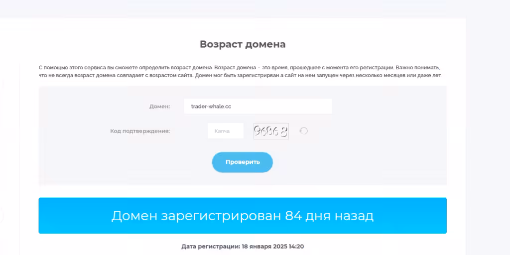 Trader Whale (trader-whale.cc) возраст