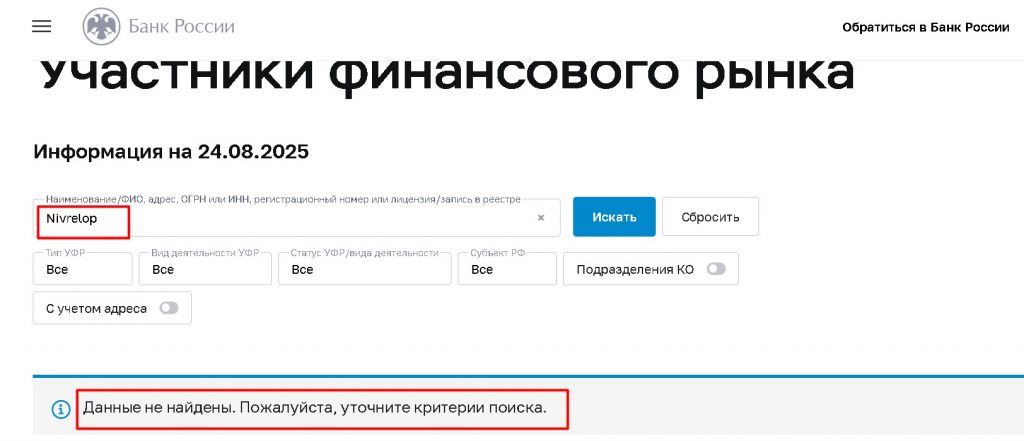 Nivrelop проверка лицензии