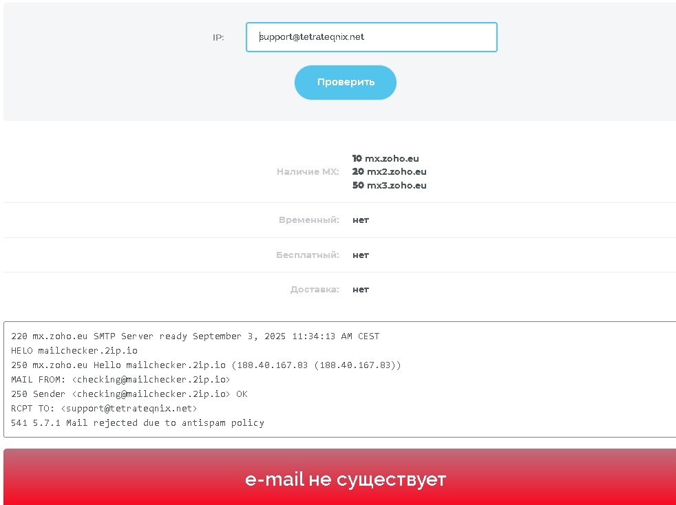 tetrateqnix.net проверка почты