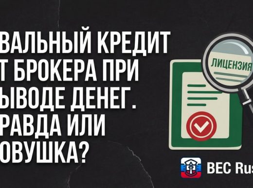 Авальный кредит у брокера при выводе денег