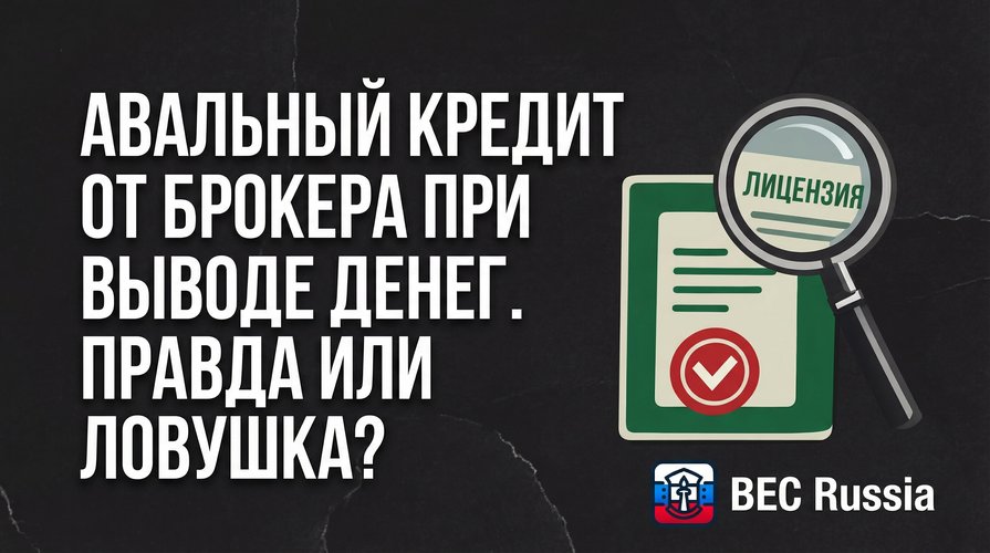 Авальный кредит у брокера при выводе денег