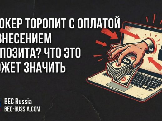 Брокер торопит с оплатой и внесением депозита