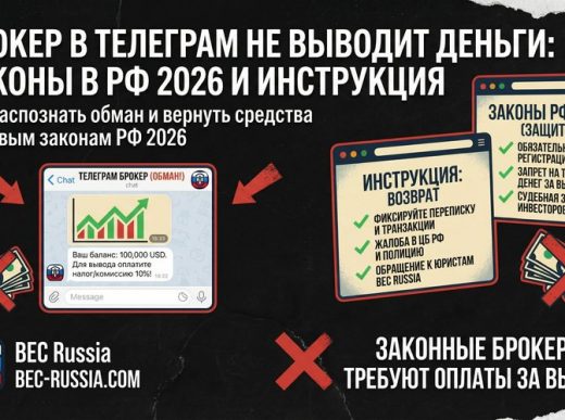 Брокер в Телеграм не выводит деньги