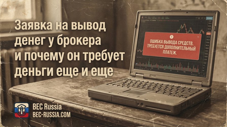Заявка на вывод денег у брокера и почему он требует деньги еще и еще